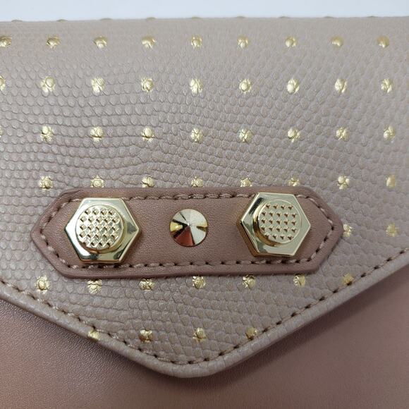 Danielle Nicole Leather Gold Studded Crossbody Bag - Picture 5 of 6